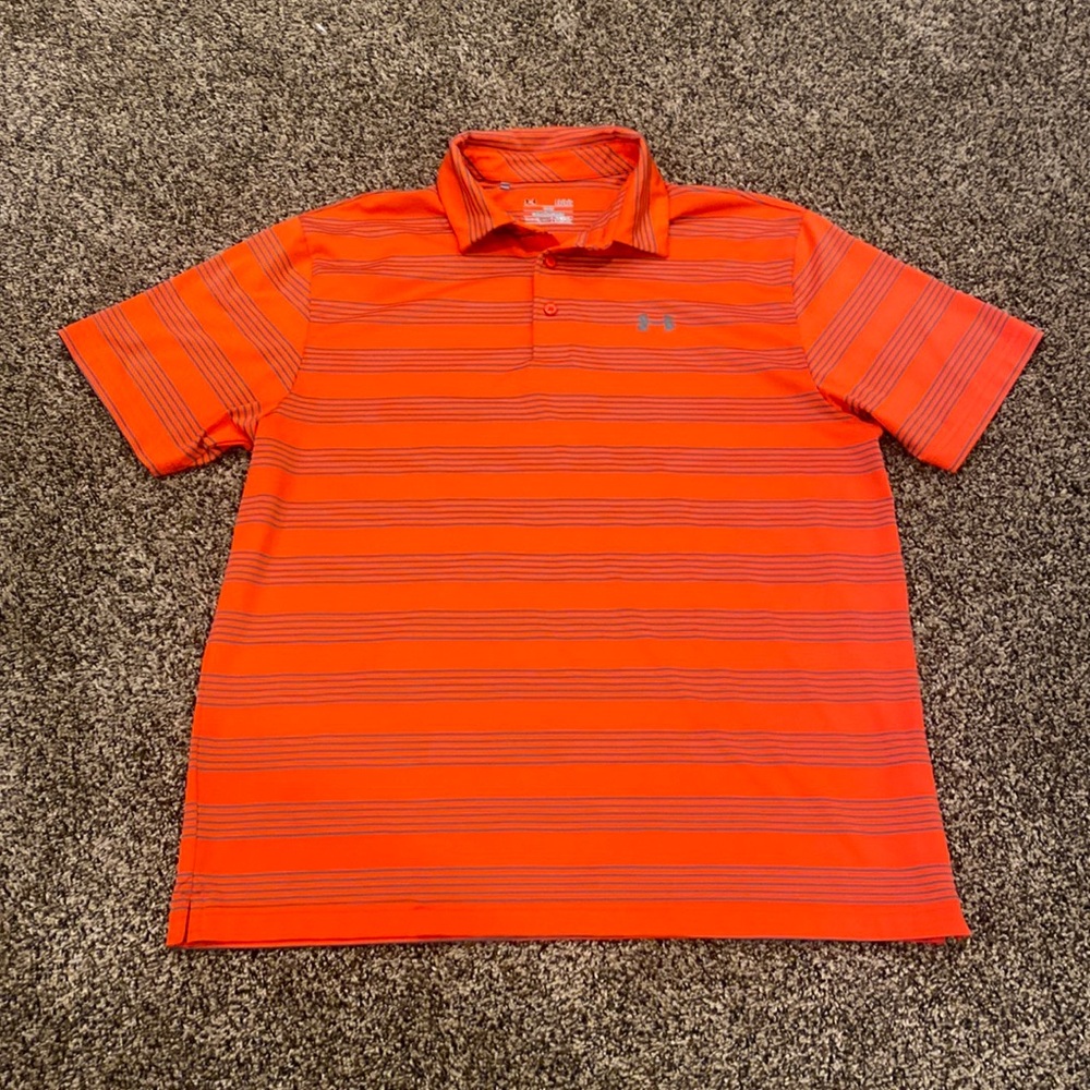 Under Armour, orange performance polo
